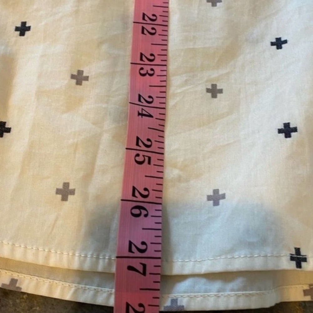 Pendleton Cream Cross Print Button Up Shirt Small - image 5